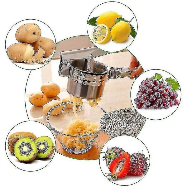 Premium Spaetzle / Potetpresse laget av rustfritt stål 3 sikteinsatser