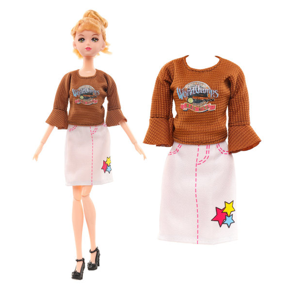 12-pack 30 cm dockkläder för Barbie-dockor, flickkläder