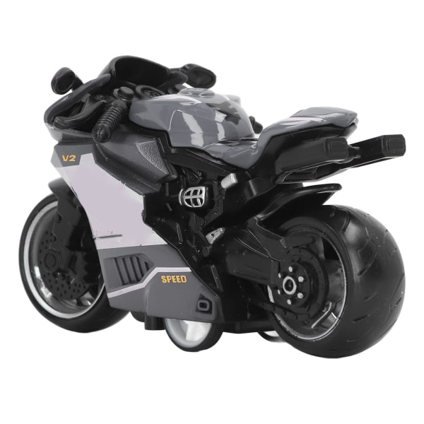 Dra tillbaka Motorcyklar Leksak Innovativ Simulering Legering Motorcykelmodell för barn Gåvor Collection Grå