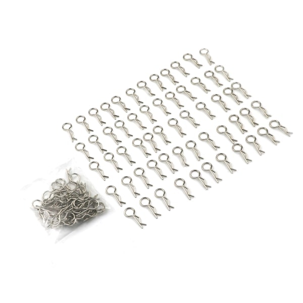 100 stk. rustfrie stålkarosseriklemmer R-clips