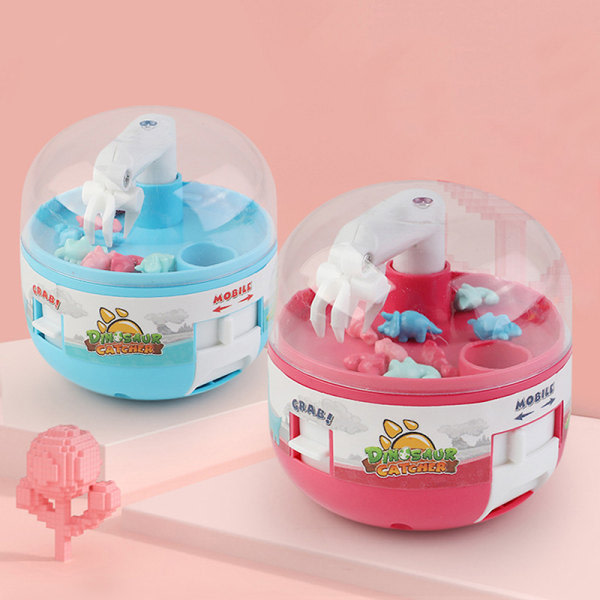 Mini Claw Machine Saker Gashapon Toy Grabber Fingertop Toy Presenter Rosa En Storlek Pink One Size