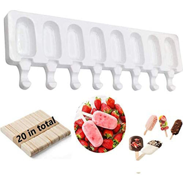 Popsicle-formar Silikon Popsicle-formar Set-glassformar-Tårta