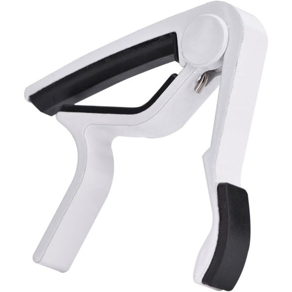 Akustisk guitar capo (hvid), 8,3*8,8 cm bærbar hurtig skift, ridsefri