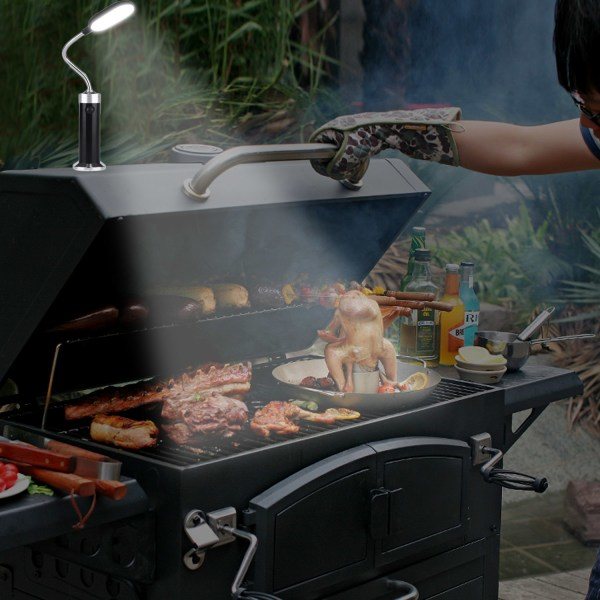 Bärbar magnetisk 360 graders väghyvlar justerbar LED-grill l