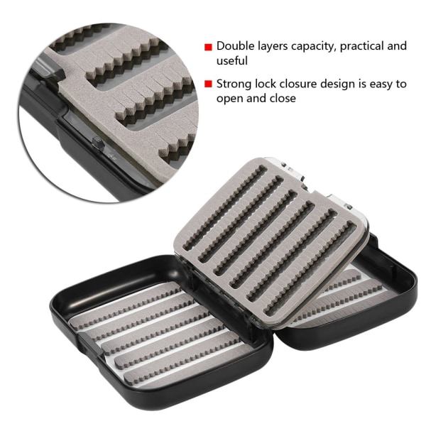 Hållbar Tjock Vattentät Flugfiskebete Lure Krok Tackle Box Case (A)