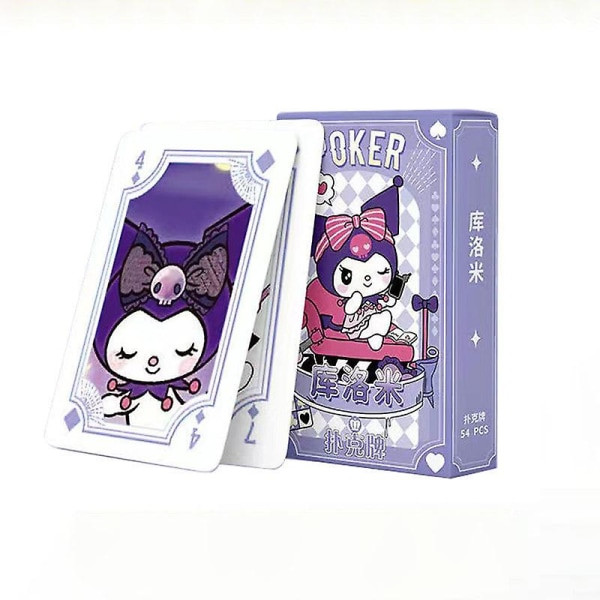 Kuromi Spillekort Sanrio Fantastiske gaver My Melody Cinnamoroll Kitty Tegnede Kreative kortspil rekvisitter Gaver til venner