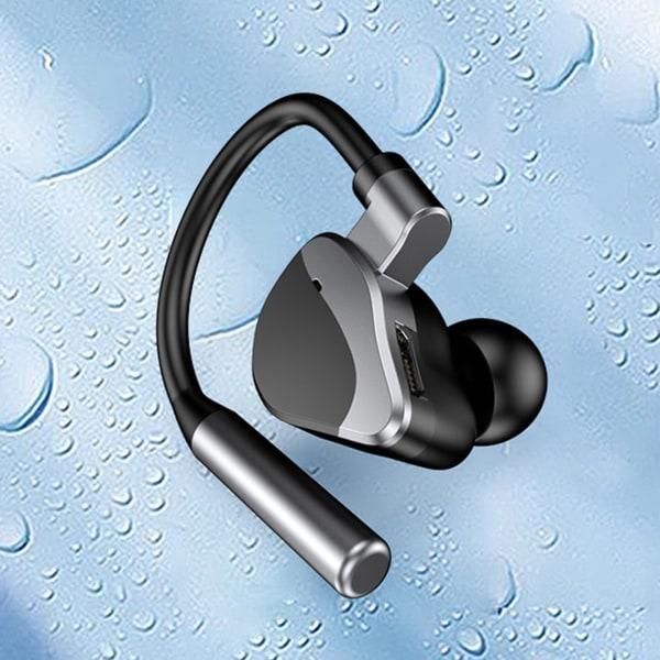 Melua vähentävät nappikuulokkeet Sisäänrakennetut kevyet langattomat kuulokkeet musiikin kuunteluun hopea harmaa silver grey