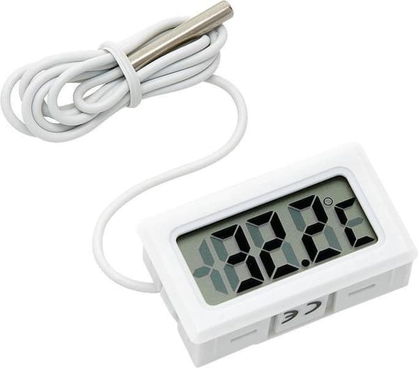 Digital Mini LCD Termometer - Hvit TH011
