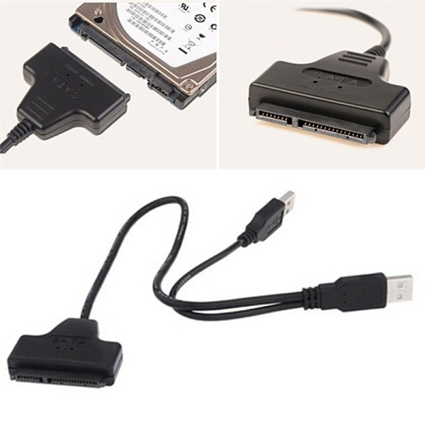 2017 Digital USB 2.0 til SATA Konverter Adapterkabel for 2.5 SA Svart 5cm*4cm*1cm Black 5cm*4cm*1cm