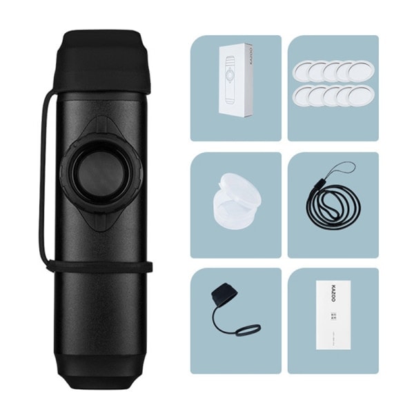 1 stk Professionel Kazoo legeringsharts Kazu Fløjte træblæseinstrument sort 1# black 1#