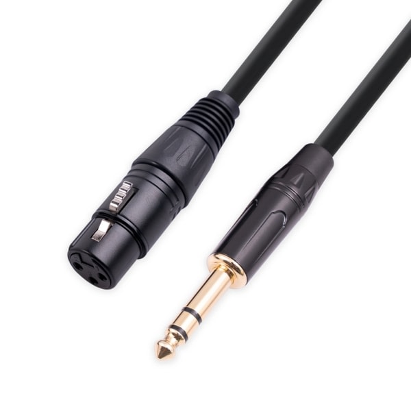 XLR till TRS kabel, XLR till 1/4 kabel, 1/4 till XLR hane till hona ljudkontakt 1m
