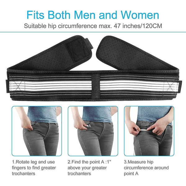Dainely Belt Ventilerende støttebelte for nedre rygg for kvinner og menn Pelvic Lumbar - Anti-skli justerbar