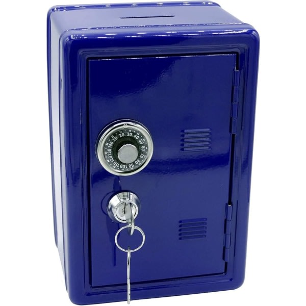 Metallskåp med nyckel - blå