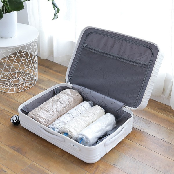 Klädkompressionspåse Hand Roll Kläder Vakuumpåse Pa white 35*50CM white 35*50CM