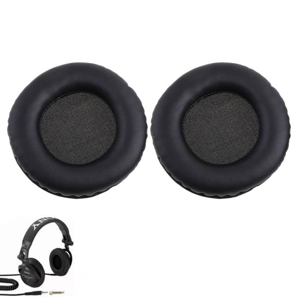 2 stk. sorte udskiftningspudebetræk til Sony MDR-V700 Z700DJ-headset