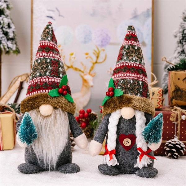 Jultomte Dockor Små Dekorationer Jultomte Fest Dekorationer För Festivalfest Träd Dekorationer Null - Kvinnor
