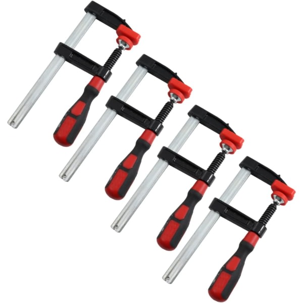 F-klämmor Stångklämma Heavy Duty 150 x 50 mm 6\" Lång Snabbskjutande Träklämma 4st Set