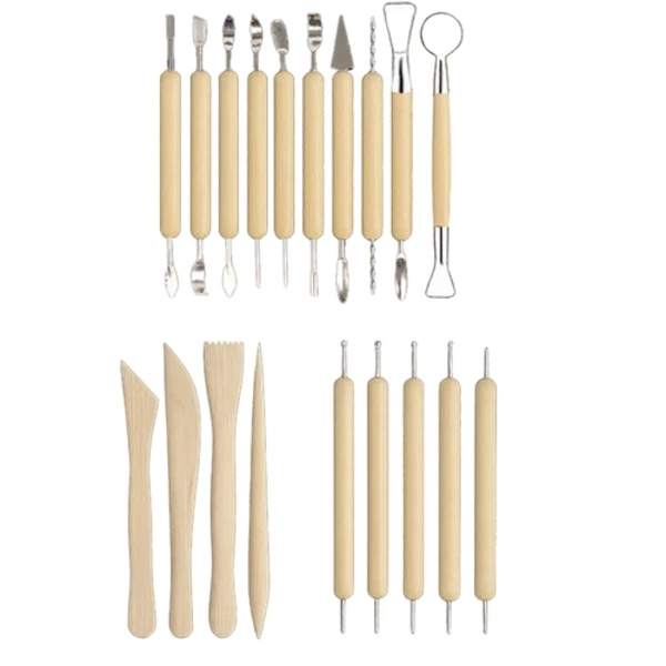Clay Modeling Tools - 40 Pieces with Roll Case