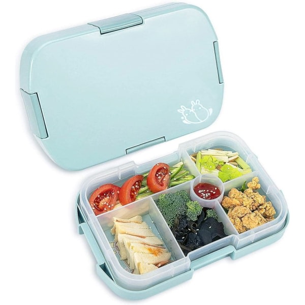 Bento-box för barn, 6 små snackslådor, läckagesäker, bärbar