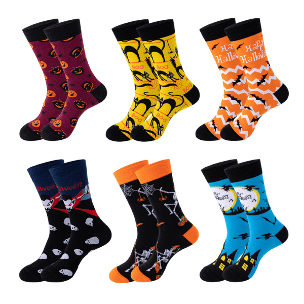 Kreativa roliga bomullsstrumpor för kvinnor Strumpor Mid Tube Socks Hall A2 ONESIZE A2 ONESIZE