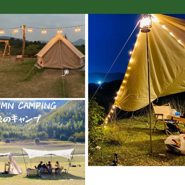 1 set vindtäta tältklämmor för utomhuscamping, justerbar spiral