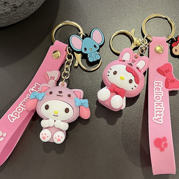 Kreativ ny Sanrio djurserie nyckelring fickhänge A1