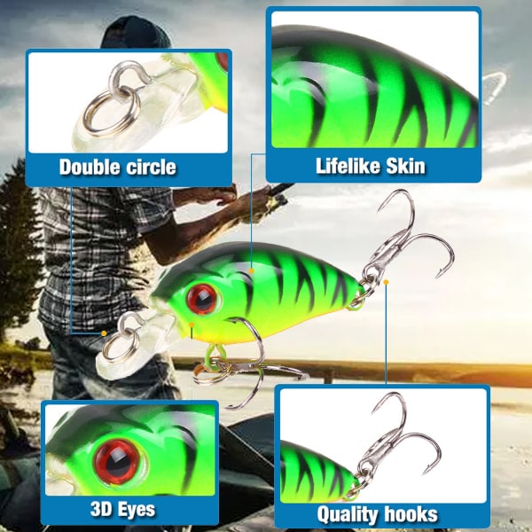 Fiskedrag Små Fettsimuleringsbete Fiskeredskap Topwater Flytande Lockbete Livsliknande Simbasbete 1