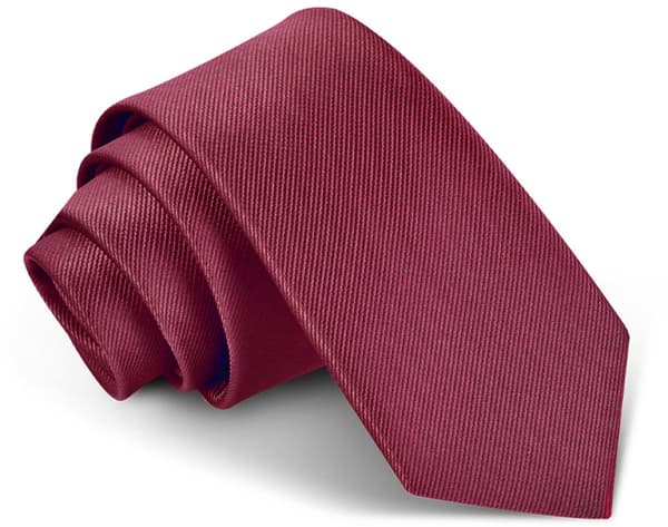 Vinröd slips för män 100% polyester klassisk enfärgad slips med lyxig presentförpackning för affärer bröllop och formella tillfällen 148 x 6 cm