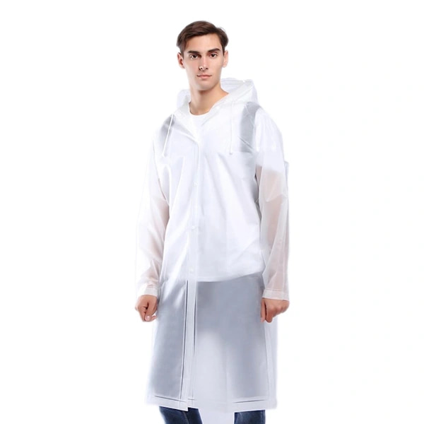 Hooded Rain Jacket - Transparent Reusable Raincoat 2-Pack 2-Pack