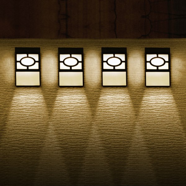 Solcelle Hegn Lys Udendørs Regnproof Sol Retro Væghængt Lampe 1:a Hvidt Lys