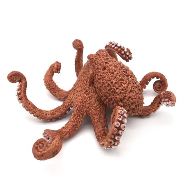 Realist Oktopus Modell Fiskefigur Fine Akvariumtilbehør Miniatyr PVC-Statue Klasserom Rekvisita Tilbehør Vitenskapsleketøy