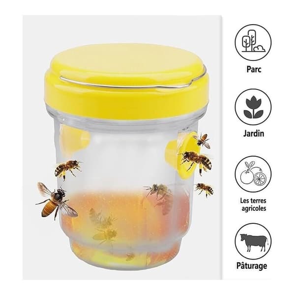 Asiatisk getingfälla, utomhus hängande geting- och bålgetingfälla, getingfällakit för plastflaska inomhus, mygga, fluga, knottfälla, 2 st