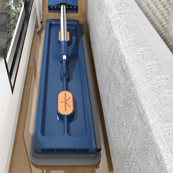 Leveä litteä moppipää kodin siivoukseen - tehokas ja aikaa säästävä Blue 2 mop pads