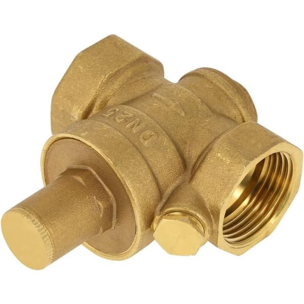 Vanntrykksregulator, Vanntrykksreduserer 1 stk Justerbar Messing Trykkreduserende Ventil Regulator Gjenge DN25 1\"