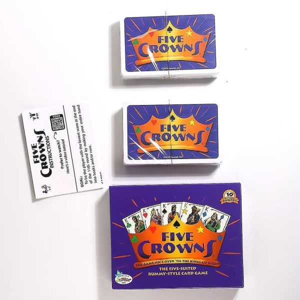 Fem Kroner Kortspil - Klassisk Familiespil, Sjovt Festspil i Rummy-Stil, Brætspil