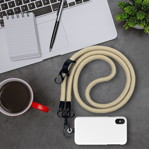 Thick Rope Phone Strap - 10MM Mobile Lanyard with Spacer | Neck Holder for Travel and Anti-Theft Security