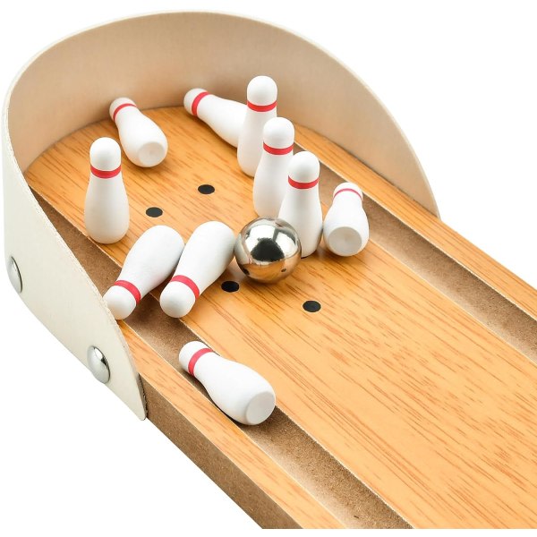 Bordsskiva Mini Bowling Spelset, Morsomme Julegaver til Voksne, Tre MiniBowling 2 sett