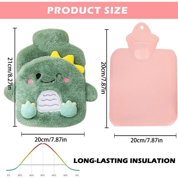 Varmtvandsflaske med cover, varmtvandsflaske med cover fluffy