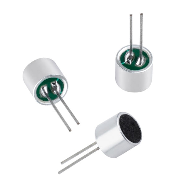 100 kpl Kapseli 6050 elektret-kondensaattorimikrofoni pickup 2-napaisella 6x5 mm kondensaattorimikrofonilla 1,5-10 jännite
