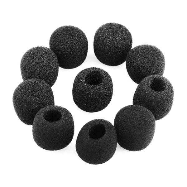 10 st headset-skydd gåshals svamp skum mikrofon vindruta B