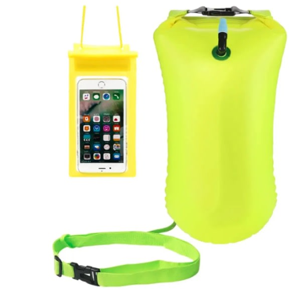 20L simboj torrväska med flytande vattentät phone case väska set, uppblåsbar torrväska vattentät räddningsboj flytande kropp