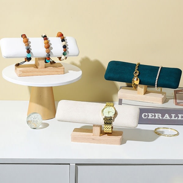 1:a träklockor Displayställ Base Watch Halsband Armband En storlek A one size
