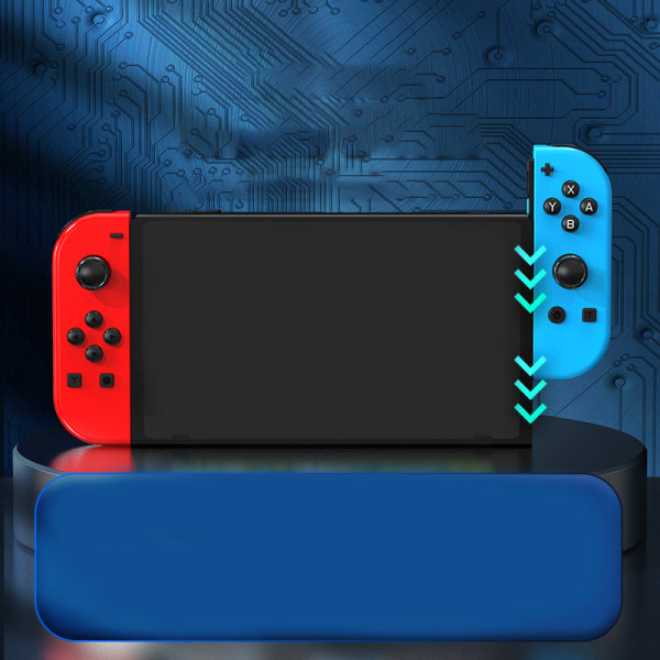 Joypad för Switch RGB Light Wake-up Vibration Glare Controller Blå och Röd