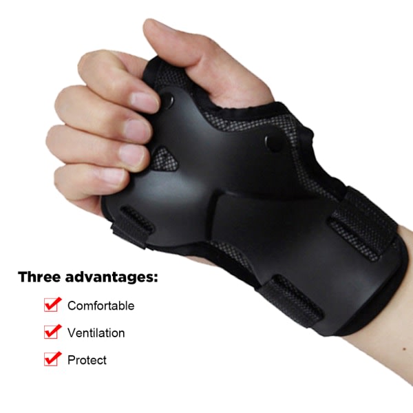 1 par slagtåliga handledsskydd Skyddsutrustning Handledsstöd Handledsstöd för skridskoåkning Skateboard Skidåkning Snowboard