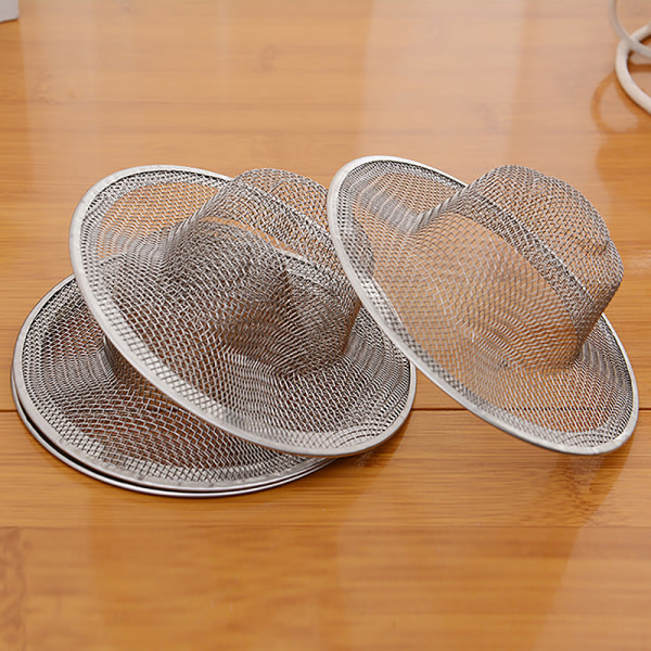 2st rostfritt stål badrumsavloppsfilter duschhårfångare Silver 9CM Silver 9CM