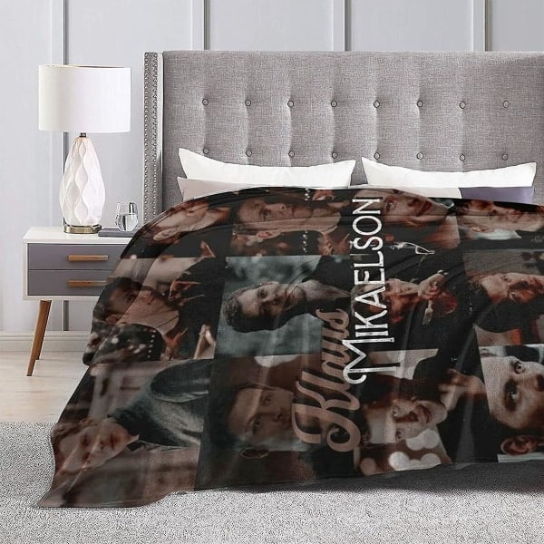 Klaus Mikaelson Fleecefilt Sängfilt Lätt Super Mjuk Mysig Lyx Sängfilt Microfiber -s488 50x40in 125x100cm