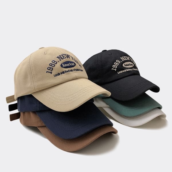 Brev Broderad Baseball Cap Kvinnor Män Vår Sommar Böjd Coffee