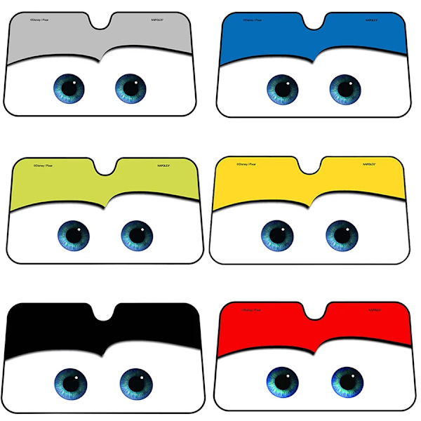 Solbeskyttelse til bil, 6 farger, øyne, oppvarmet frontrute, solskjerm, vindusdeksel, solskjerm, bilvisir, bildeksel Black