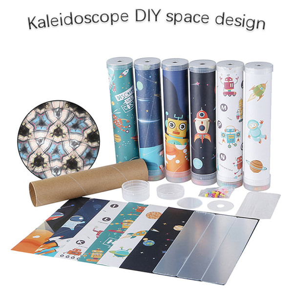 DIY Roterande Kalejdoskop Kit Magic Vetenskap Pedagogiska Barn Multicolor en one size Multicolor one size