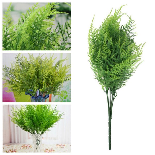 7 grener Kunstig asparges Bregne Gress Blomst Hjem Blomstrete grønn one size green one size